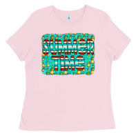 Bubblegum Pink summer time glitter pineable Ladies Tee - CowCowDesign