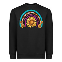 Black rainbow sunflower Heavyweight Sweatshirt - AdoDesignShop