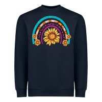 Navy rainbow sunflower Heavyweight Sweatshirt - AdoDesignShop