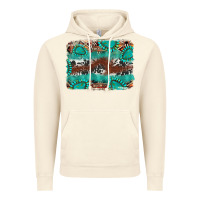 Vintage Artic cowhide gemstone leather background Vintage Hoodie - FaDigitalArtStudio