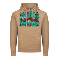 Vintage Coffee cowhide gemstone leather background Vintage Hoodie - FaDigitalArtStudio