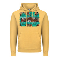 Vintage Mustard cowhide gemstone leather background Vintage Hoodie - FaDigitalArtStudio