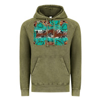 Vintage Olive cowhide gemstone leather background Vintage Hoodie - FaDigitalArtStudio