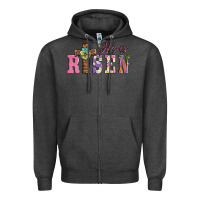 Charcoal Heather easter he ıs risen Zipper Hoodie - AdoDesignShop
