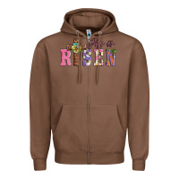 Chestnut easter he ıs risen Zipper Hoodie - AdoDesignShop