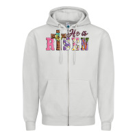 Dove Grey easter he ıs risen Zipper Hoodie - AdoDesignShop