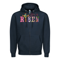 Navy easter he ıs risen Zipper Hoodie - AdoDesignShop