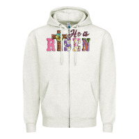 Oatmeal Heather easter he ıs risen Zipper Hoodie - AdoDesignShop