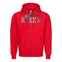 Red easter he ıs risen Zipper Hoodie - AdoDesignShop