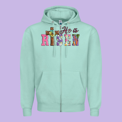 Easter He ıs Risen Zipper Hoodie Designed By Adodesignshop