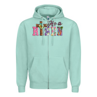 Seafoam easter he ıs risen Zipper Hoodie - AdoDesignShop