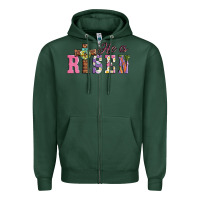Sports Green easter he ıs risen Zipper Hoodie - AdoDesignShop
