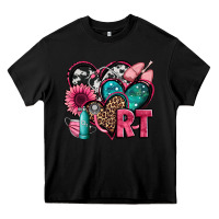 Black rt respiratory therapist hearts Heavy Core Tee - Jasminsmagicworld