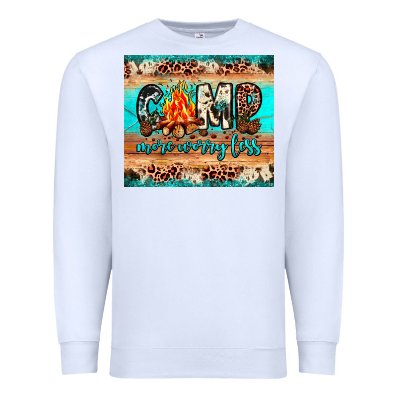 Camp More Worry Less Premium Sweatshirt by JahusDesignShop | Teevron
