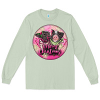 Matcha Pink Merry Christmas Pig Long Sleeve Tee - FaDigitalArtStudio