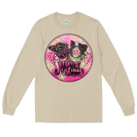 Mushroom Pink Merry Christmas Pig Long Sleeve Tee - FaDigitalArtStudio