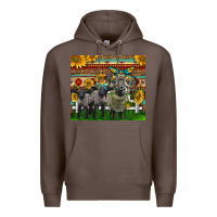 Coffee Western Cute Hampshire Sheep Family Premium Hoodie - LillyAllenDesigns