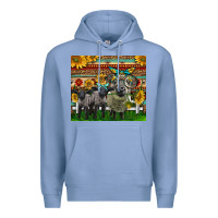 Colony Blue Western Cute Hampshire Sheep Family Premium Hoodie - LillyAllenDesigns