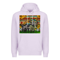 Lilac Western Cute Hampshire Sheep Family Premium Hoodie - LillyAllenDesigns