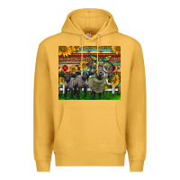 Mustard Western Cute Hampshire Sheep Family Premium Hoodie - LillyAllenDesigns
