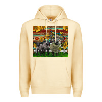 Pina Colada Western Cute Hampshire Sheep Family Premium Hoodie - LillyAllenDesigns