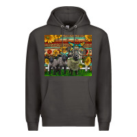 Smoke Western Cute Hampshire Sheep Family Premium Hoodie - LillyAllenDesigns