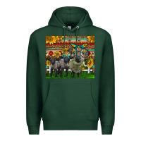 Sports Green Western Cute Hampshire Sheep Family Premium Hoodie - LillyAllenDesigns