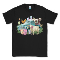 Black Easter truck farm animals Easter Day Classic Tee - HowdyJamesFarm