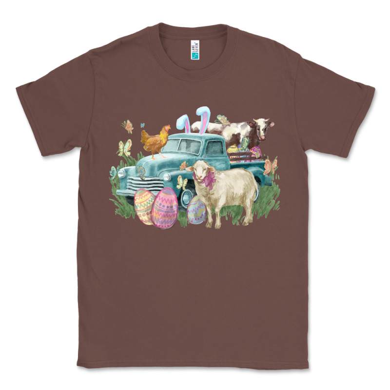 Easter Truck Farm Animals Easter Day Classic Tee by HowdyJamesFarm | Teevron