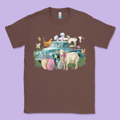 Easter Truck Farm Animals Easter Day Classic Tee Designed By Howdyjamesfarm