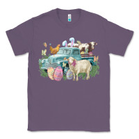 Lavender Easter truck farm animals Easter Day Classic Tee - HowdyJamesFarm