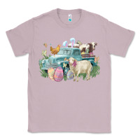 Lilac Easter truck farm animals Easter Day Classic Tee - HowdyJamesFarm
