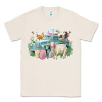 Natural Easter truck farm animals Easter Day Classic Tee - HowdyJamesFarm