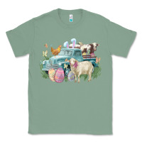 Sage Easter truck farm animals Easter Day Classic Tee - HowdyJamesFarm