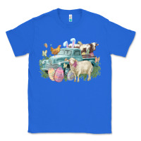 True Royal Easter truck farm animals Easter Day Classic Tee - HowdyJamesFarm