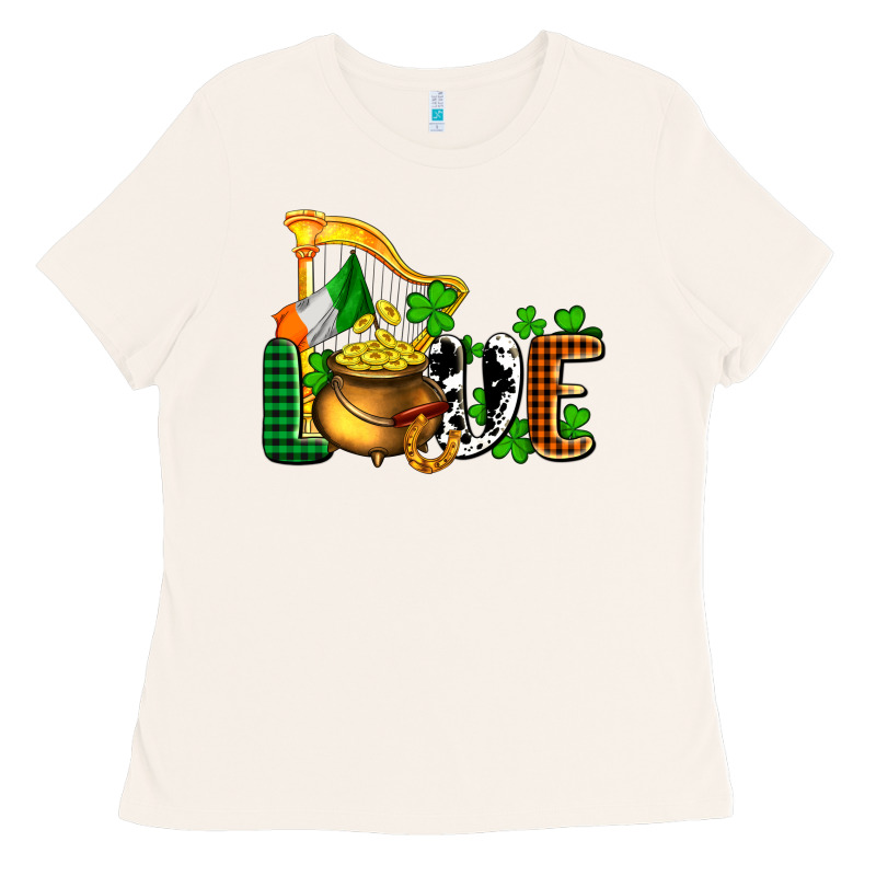 St. Patrick's Love And Golds Ladies Tee by OliviaCreatesArt | Teevron
