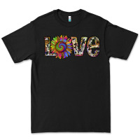 Black tie dye sunflower love Premium Tee - RanaPortraitStore
