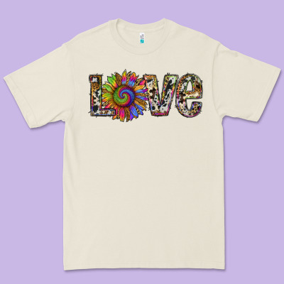 Tie Dye Sunflower Love Premium Tee Designed By Ranaportraitstore