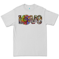 Dove Grey tie dye sunflower love Premium Tee - RanaPortraitStore