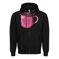 Black Valentine's Day heart mug Zipper Hoodie - AdoDesignShop