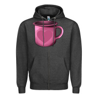 Charcoal Heather Valentine's Day heart mug Zipper Hoodie - AdoDesignShop