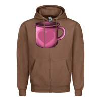 Chestnut Valentine's Day heart mug Zipper Hoodie - AdoDesignShop