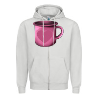 Dove Grey Valentine's Day heart mug Zipper Hoodie - AdoDesignShop