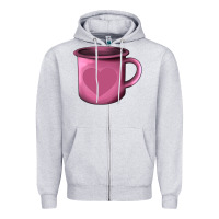 Heather Grey Valentine's Day heart mug Zipper Hoodie - AdoDesignShop
