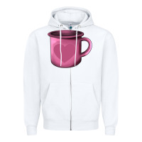 White Valentine's Day heart mug Zipper Hoodie - AdoDesignShop