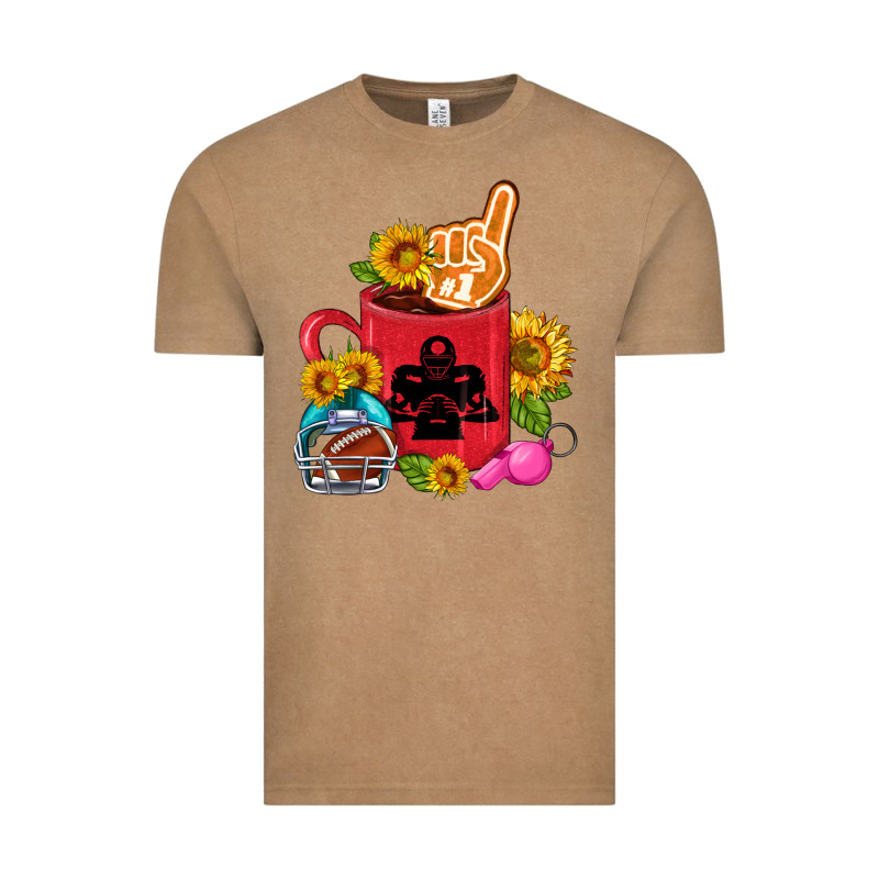 Western Football Coffee Cup Vintage Tee by FaDigitalArtStudio | Teevron