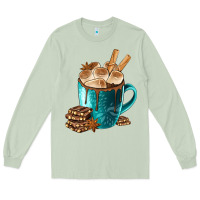 Matcha Chocolate And Coffee Long Sleeve Tee - FaDigitalArtStudio