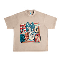 French Oak America with lightning bolt 4th of july Urban Heavy Tee - FaDigitalArtStudio
