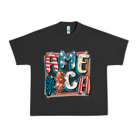 Pigment Black America with lightning bolt 4th of july Urban Heavy Tee - FaDigitalArtStudio