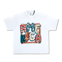 White America with lightning bolt 4th of july Urban Heavy Tee - FaDigitalArtStudio